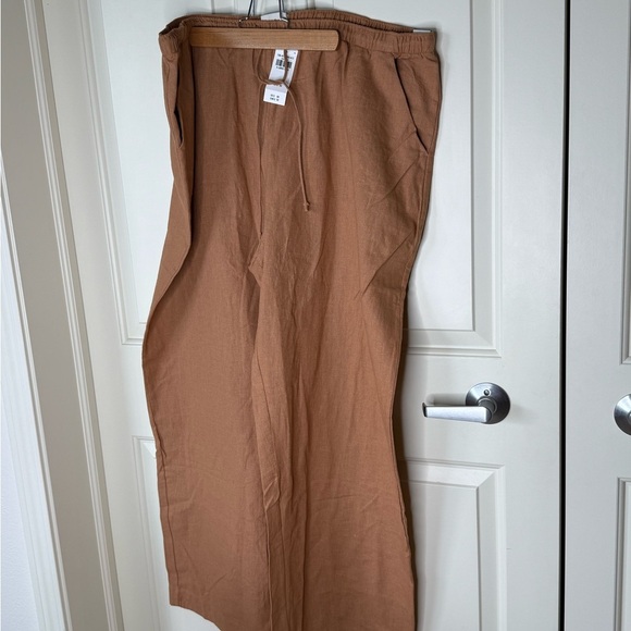 NWT Abercrombie & Fitch Brown Linen Classic Fit - Picture 6 of 8